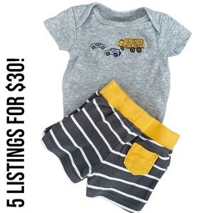 Carter’s newborn baby boy construction outfit